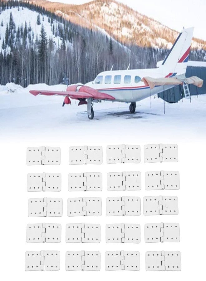 Uxsiya RC Aircraft Hinge 40PCS RC Pinned Hinges Remote Control Airplane Plastic Hinge Model Aircraft Wing Parts RC Airplane Plane Model Aircraft Parts for RC Airplane Plane Parts Model Replacement(Large) - Image 3
